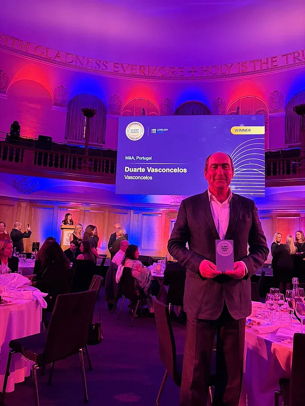 Duarte Vasconcelos distinguido com o Client Choice Award 2026 em M&A pela Lexology